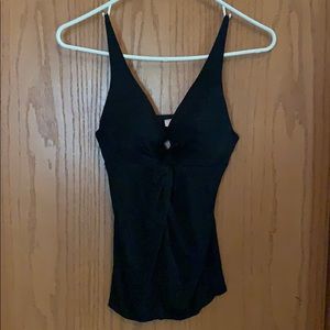 Black underwire tankini top 34B